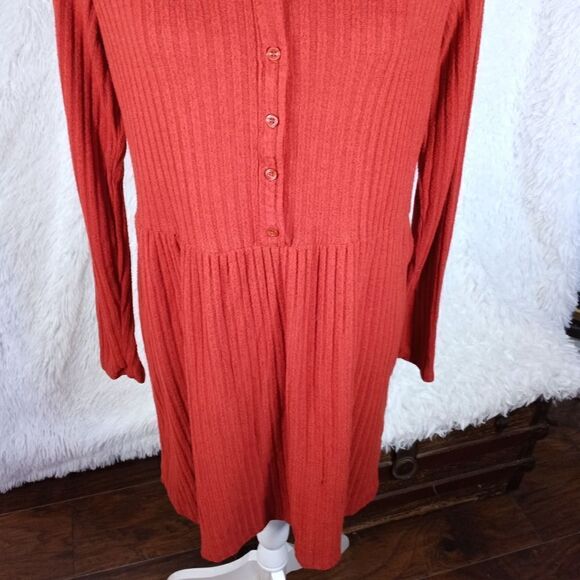ART CLASS BURNT ORANGE GIRLS COZY HENLEY DRESS SZ.XL EUC - Picture 4 of 8